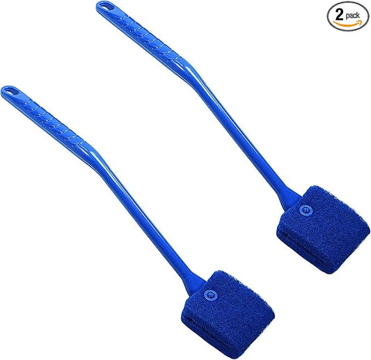 2PCS Fish Tank Cleaning Tools, Aquarium Double Sided Sponge Brush, Fish Tank by FOONEA
