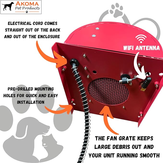 Akoma Hound Heater Dog House Heater, Outdoor Pet Furnace 400w - Image 4