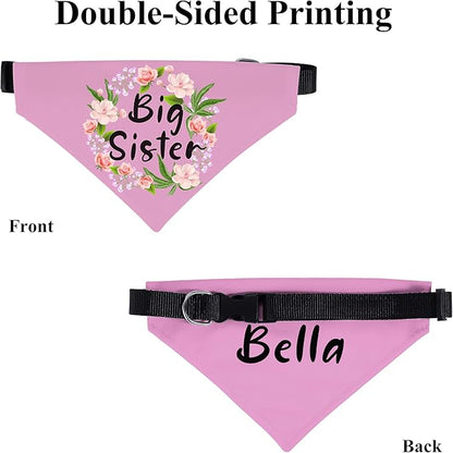 Personalized Dog Bandanas with Buckle Name Photo Logo Custom Neckwear Dog Scarf - Image 3