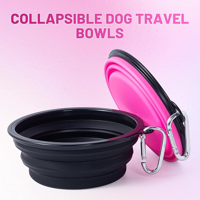Dog Bowl Pet Collapsible Bowls, 2 Pack Collapsible Dog Water Bowls - Image 2