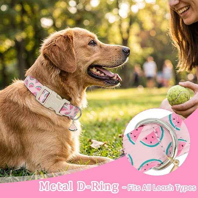 Summer Dog Collar, Cute Pink Dog Collar - Image 4
