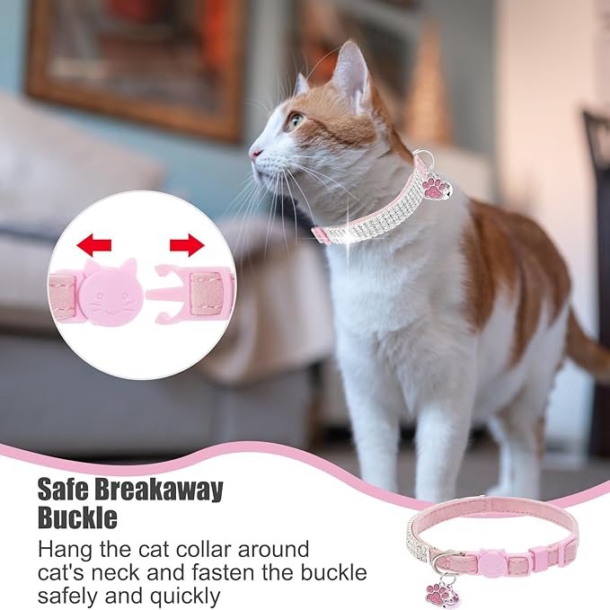 EXPAWLORER Soft Velvet Safe Cat Collars - Image 6