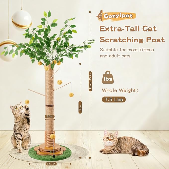 45" Tall Cat Scratching Post - Image 2