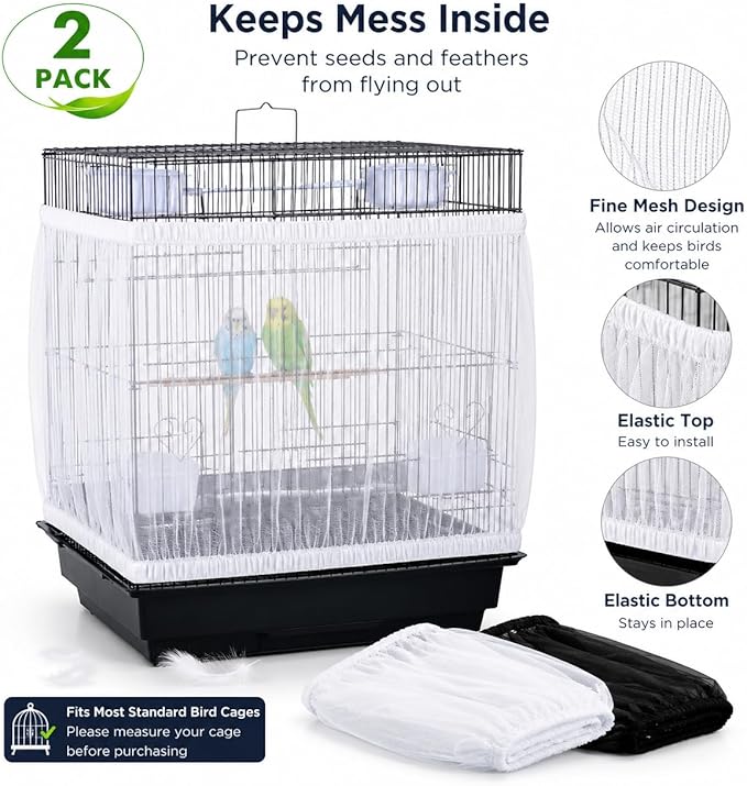 RAINFLOW 2 Pack Bird Cage Seed Catcher - Image 5