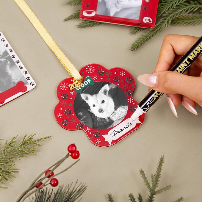 UNIQOOO Pet Christmas Acrylic Picture Frame Ornaments - Image 7