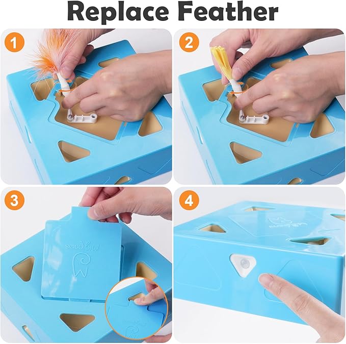 Migipaws Interactive Cat Toy -Migibox Without Popskin, Puzzle Toy - Image 6