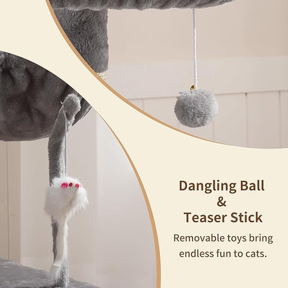 Heybly Cat Tree with Toy, Cat Tower condo - Image 4