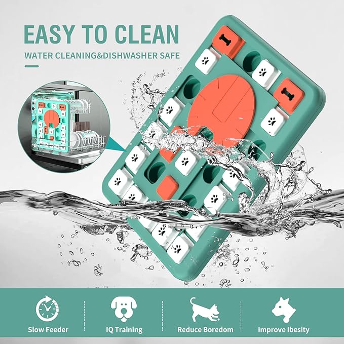 FOXMM Dog Puzzle Toys, Interactive Treat Puzzle Dog Toy - Image 4
