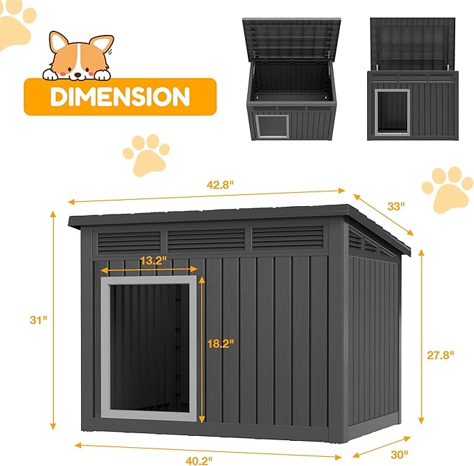 Fancyango Large Weatherproof Dog House - Image 4