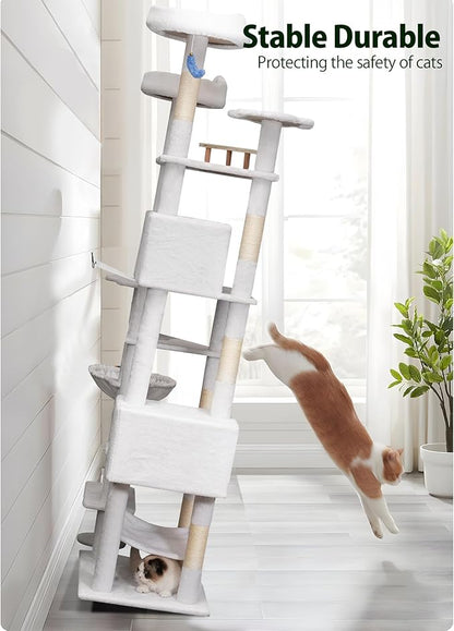 Meecal 79in Tall Cat Tower for Heavy Duty Big Cats, Large Cat Tree - Image 7