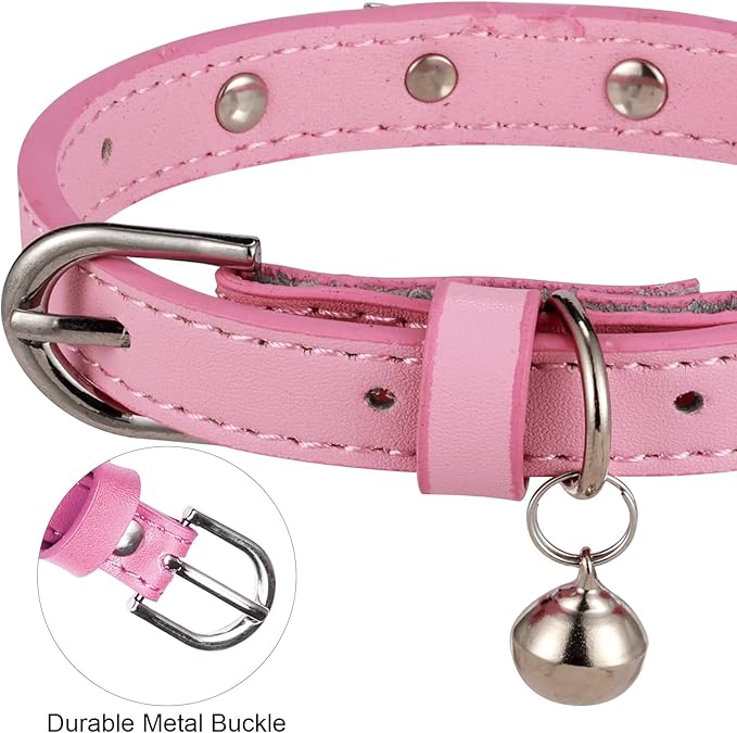 CHUKCHI Leather Cat Collars for Boy Girl Cats - Image 7