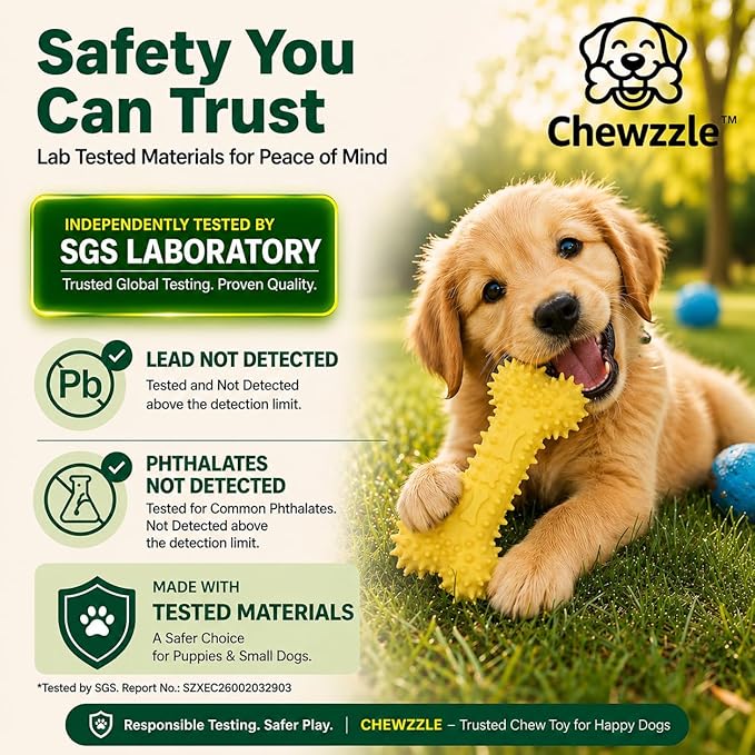 Chewzzle™ 3 Pack Chew Toys for Small Dogs & Puppy Teething Toys | Safe TPR - Image 3
