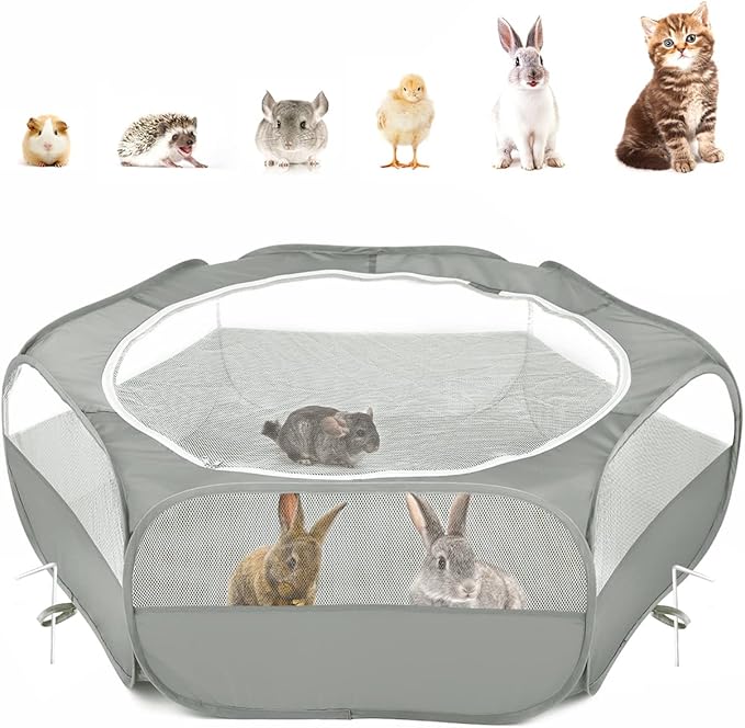 Pawaboo Small Animals Playpen, Waterproof Small Pet Cage Tent by Pawaboo