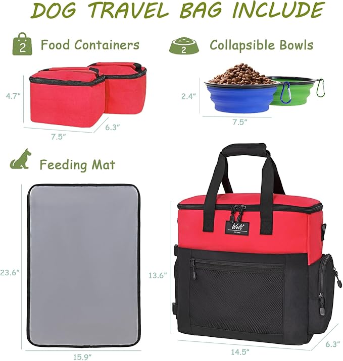 WOLT Dog Travel Bag Dog Bag for Traveling and Supplies - Image 2