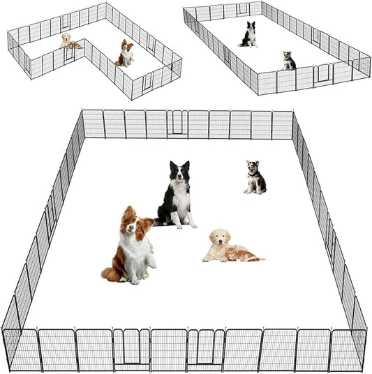 Dog Playpen, 32/40/45 Inch Height in Heavy Duty, Folding Indoor Outdoor by BestForYourPets