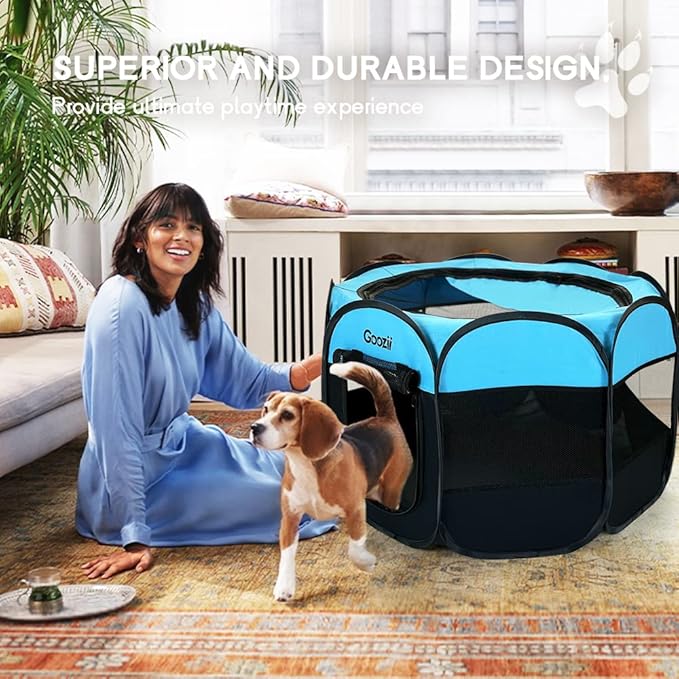 Goozii Dog Playpen for Large Dogs Portable Collapsible, Indoor Outdoor Cat Pet - Image 5