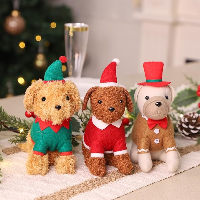 FORUP Christmas Dog Stuffed Animals, Fireplace & Party Decoration, Festive Gift - Image 6