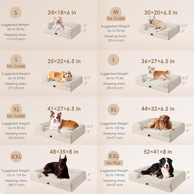 EHEYCIGA Orthopedic Dog Bed for Large Dogs, Waterproof Memory Foam, Non-Slip - Image 2