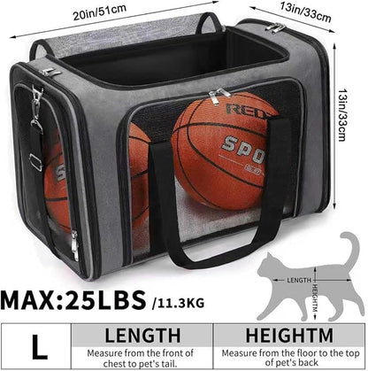 Soft-Sided Cat/Dog/Pet Carrier, Collapsible Pets Travel Carriers - Image 3