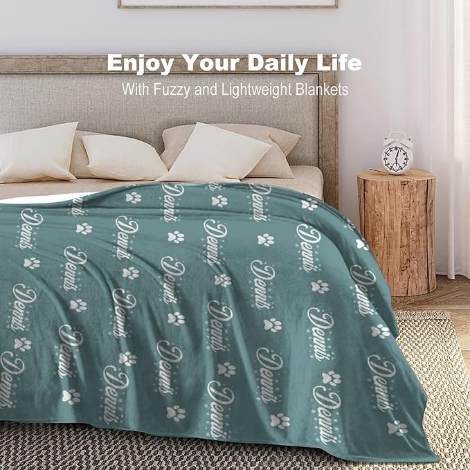 Personalized Paw Print Dog Blanket - Image 2