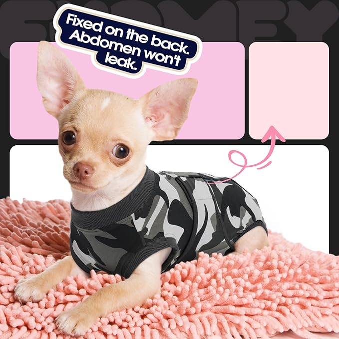 FUAMEY Dog Recovery Suit Male, Dogs Surgery Neuter Suits Puppy Spay Shirts - Image 8