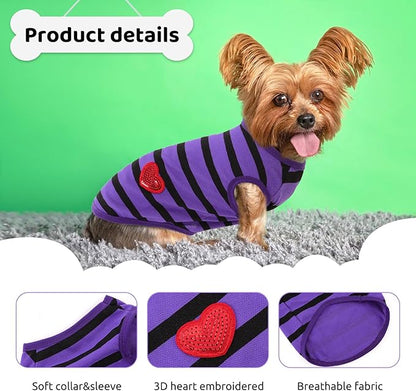 Dog Shirts for Large Dogs, Striped T-Shirts Pets Vest Pet Apparel Tee Shirts - Image 2