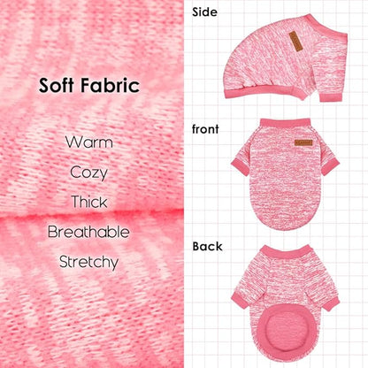 1 Pack Dog Sweaters for Small Dogs Girl Boy Winter Fleece Clothes Warm Soft Dog - Image 5