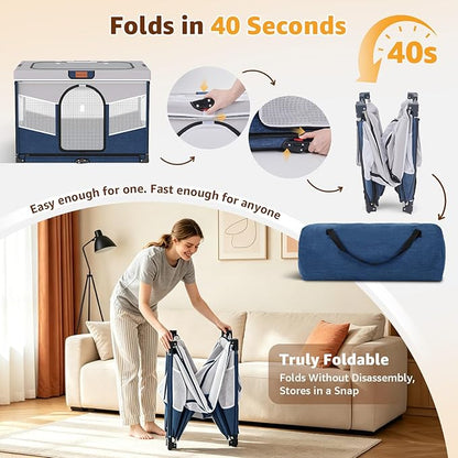LOOBANI Foldable Dog Playpen for Small Dogs, Indoor/Outdoor Puppy Cat Playpen - Image 4