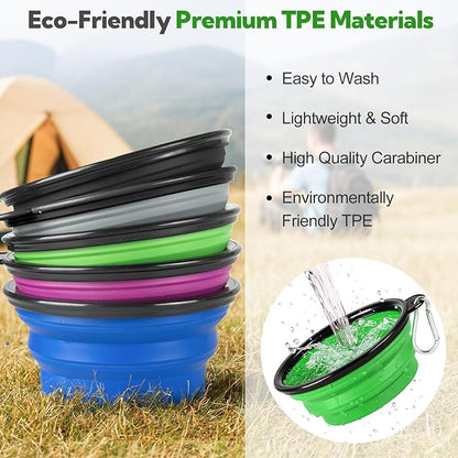 Collapsible Dog Bowl 2 Pack, Dog Water Bowls - Image 6
