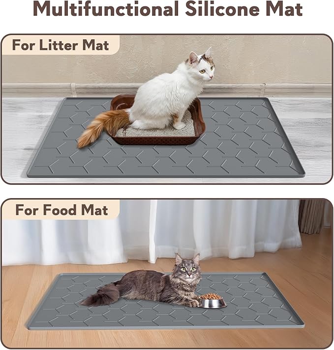 Garoopion Cat Litter Box Mat, Large 34.05×22.5 inch Cat Litter Mat, Waterproof - Image 6