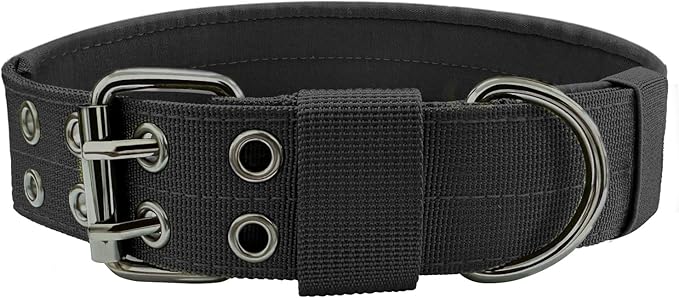 Heavy Duty Dog Collar for Large Dogs, Tactical Dog Collars by Bozenu