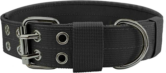 Heavy Duty Dog Collar for Large Dogs, Tactical Dog Collars by Bozenu