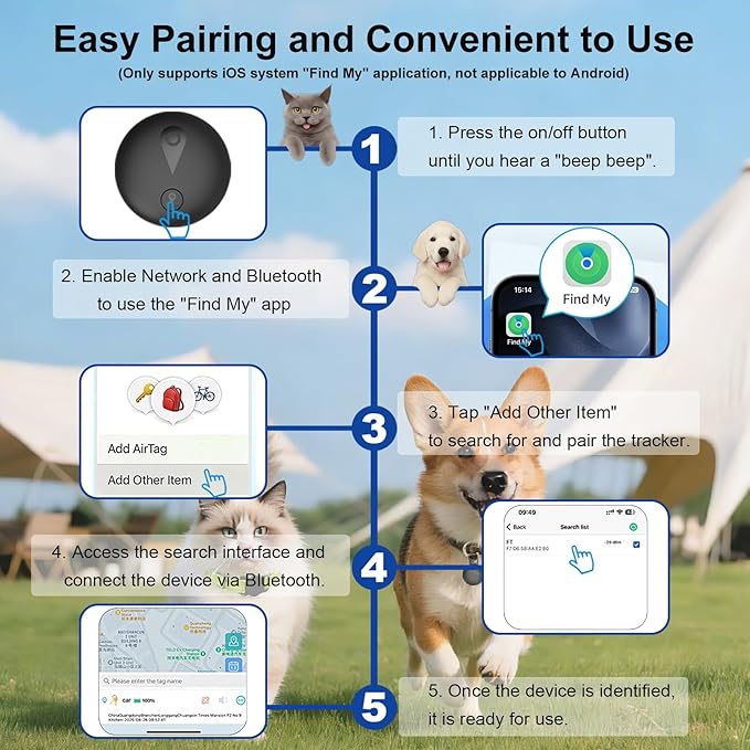 Pet GPS Tracker for Dogs, Smart Mini Location Collar Trackers for Cats - Image 2