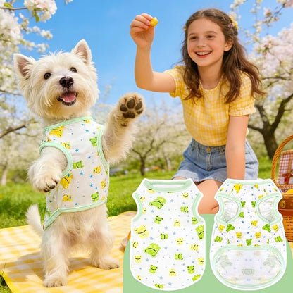 PETCARE Cartoon Dog Shirts for Small Dogs Cute Dog Clothes Green Frog Tshirt - Image 6