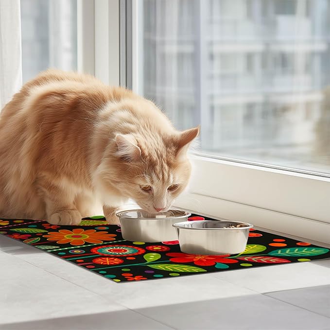 HOMETITUTE Pet Food Mat Spill-Proof Pets Feeding Mats - Image 3