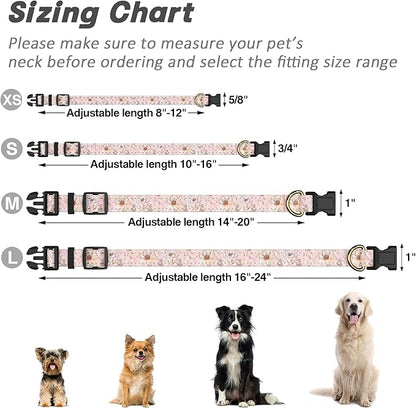 Reflective Dog Collar for Large Dogs, Cute Flower Theme Adjustable Heavy-Duty - Image 7