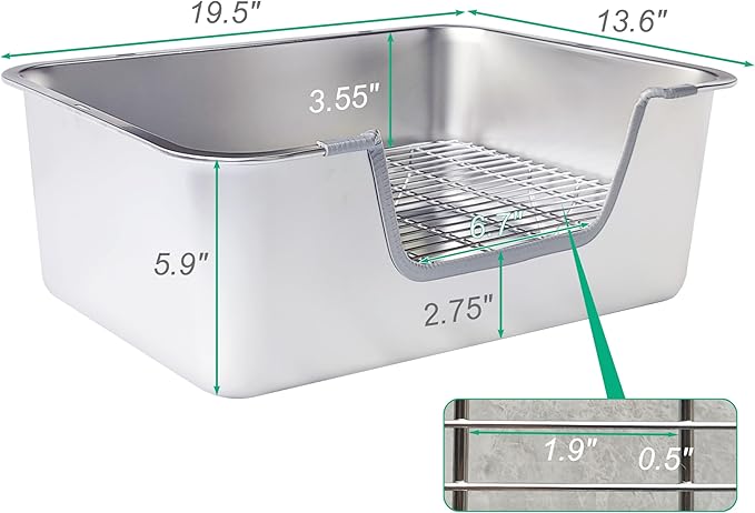 Stainless Steel Sifting Litter Box - Image 2
