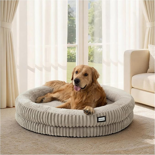 BALANCE Donut Dog Bed, 43 Inches Round Dog Bed Extra Large Size Dogs Washable by BalancePet