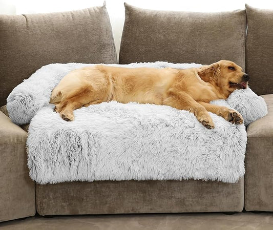Calming Dog Bed Fluffy Plush Dog Mat by GGIB