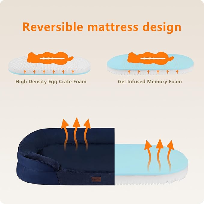 Dwanton Orthopedic Dog Bed for Extra Large Dogs - Image 3