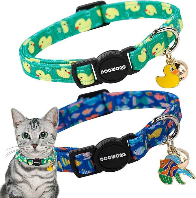 2 Pack Summer Duck Kitten Collar Breakaway by DOGWONG