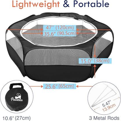 Pawaboo Small Animals Playpen, Waterproof Small Pet Cage Tent - Image 6