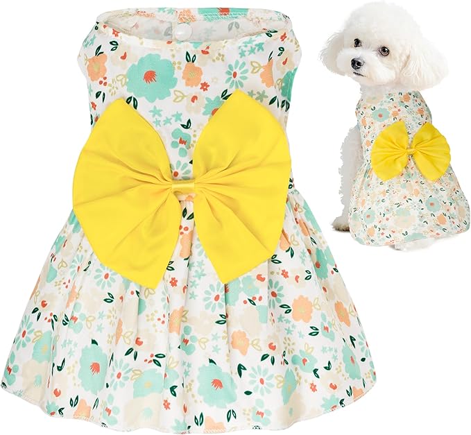 choyaxo Floral Dog Dress Cute Dog Skirt Pet Dress Summer Pet Clothes by choyaxo