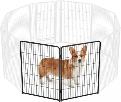 DUMOS Dog Playpen Indoor, Metal 40 Inch 2 Panels Foldable Pet Fence by DumosLifestyle