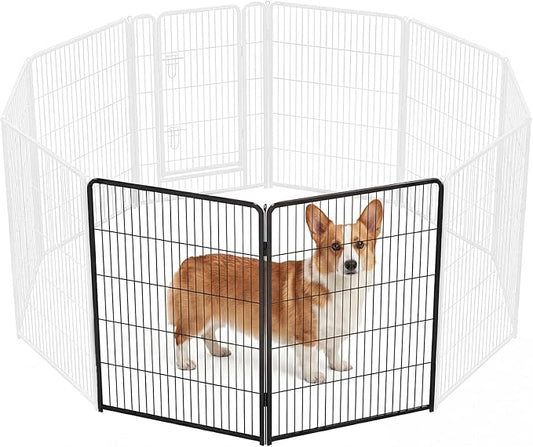 DUMOS Dog Playpen Indoor, Metal 40 Inch 2 Panels Foldable Pet Fence by DumosLifestyle