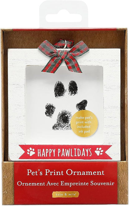 Kate & Milo Christmas Pawprint Frame Ornament, Happy Pawlidays Pet Holiday - Image 5