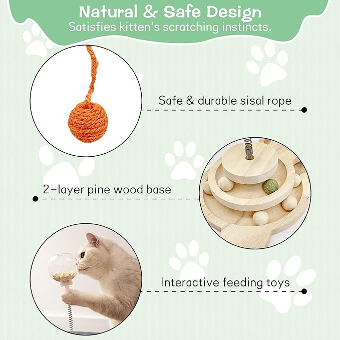 Fhiny Cat Scratching Posts, Interactive Cat Toys - Image 4
