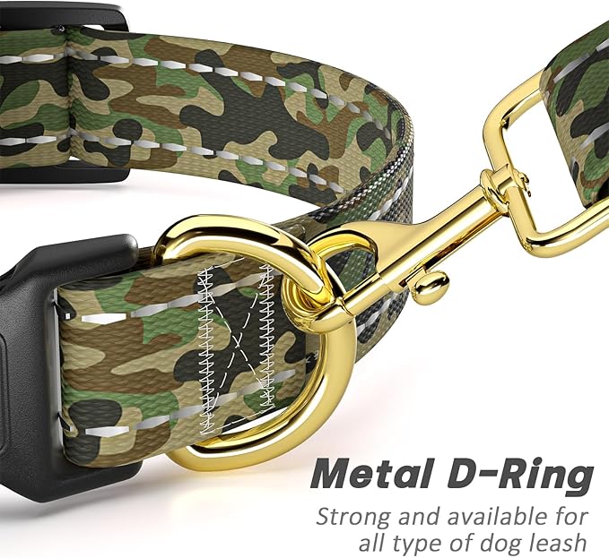 MOODEL Reflective Dog Collar for Large Dogs, Cute Camouflage Adjustable - Image 5