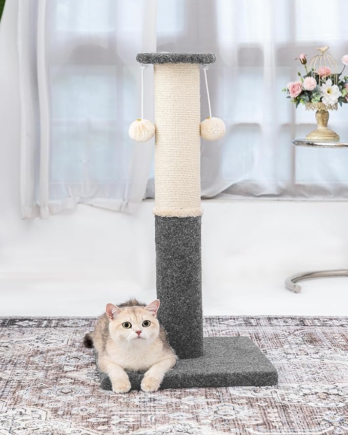 34-Inch Tall Cat Scratching Post, Komicoll Large Scratch Post, Sisal Cat - Image 2