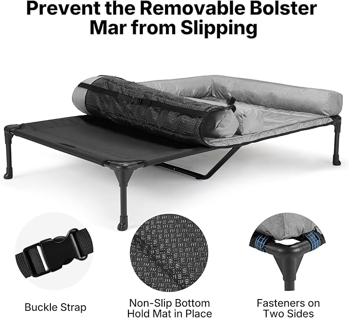 Veehoo Elevated Dog Bed for Two Dogs, Cooling Raised Dog Bed - Image 4